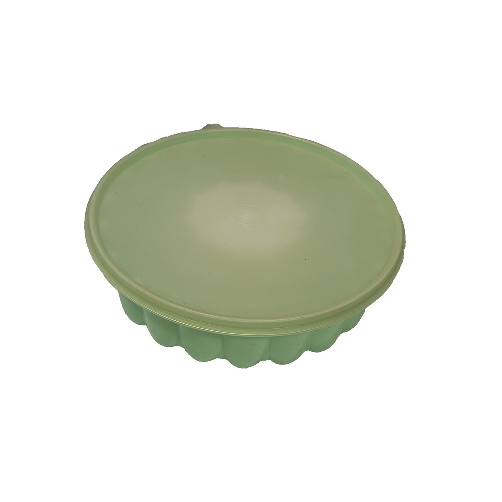 vintage tupperware jello‎ mold green
